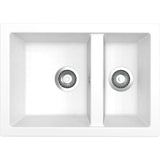 Rocklite Weston 1.5 Bowl Inset Kitchen Sink - White
