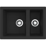 Rocklite Weston 1.5 Bowl Inset Kitchen Sink - Black
