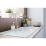 Rangemaster Conical Single Lever Kitchen Tap - Brushed Steel