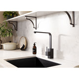 Rangemaster Kube Single Lever Kitchen Tap - Matt Black
