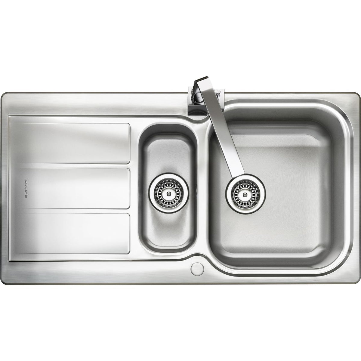 Rangemaster Glendale 1.5 Bowl Inset Kitchen Sink - Stainless Steel