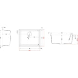 Rangemaster Oridian 1 Bowl Undermount Kitchen Sink - Arctic White