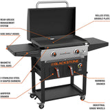 Blackstone Griddle Plus 28 Inch 2 Drawer Air fryer Griddle Gas Barbecue - Black