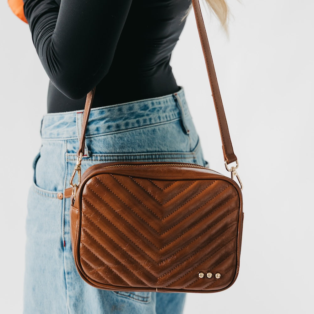 Coco Quilted Camera Crossbody Bag
