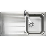 Rangemaster Glendale 1 Bowl Inset Kitchen Sink - Stainless Steel