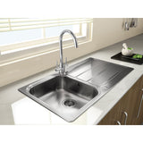 Rangemaster Glendale 1 Bowl Inset Kitchen Sink - Stainless Steel
