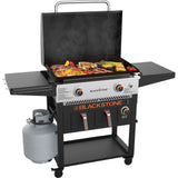 Blackstone Griddle Plus 28 Inch 2 Drawer Air fryer Griddle Gas Barbecue - Black