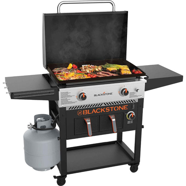 Blackstone Griddle Plus 28 Inch 2 Drawer Air fryer Griddle Gas Barbecue - Black