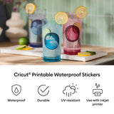 Cricut A4 Waterproof Sticker Set Smart Cutting Machine Accessory / 12 Per Pack - White