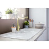 Rangemaster Conical Single Lever Kitchen Tap - Brushed Brass