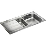 Rangemaster Glendale 1.5 Bowl Inset Kitchen Sink - Stainless Steel