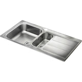 Rangemaster Glendale 1.5 Bowl Inset Kitchen Sink - Stainless Steel