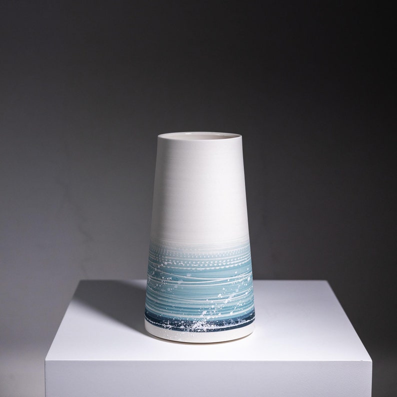Modern Seascape Porcelain Vase
