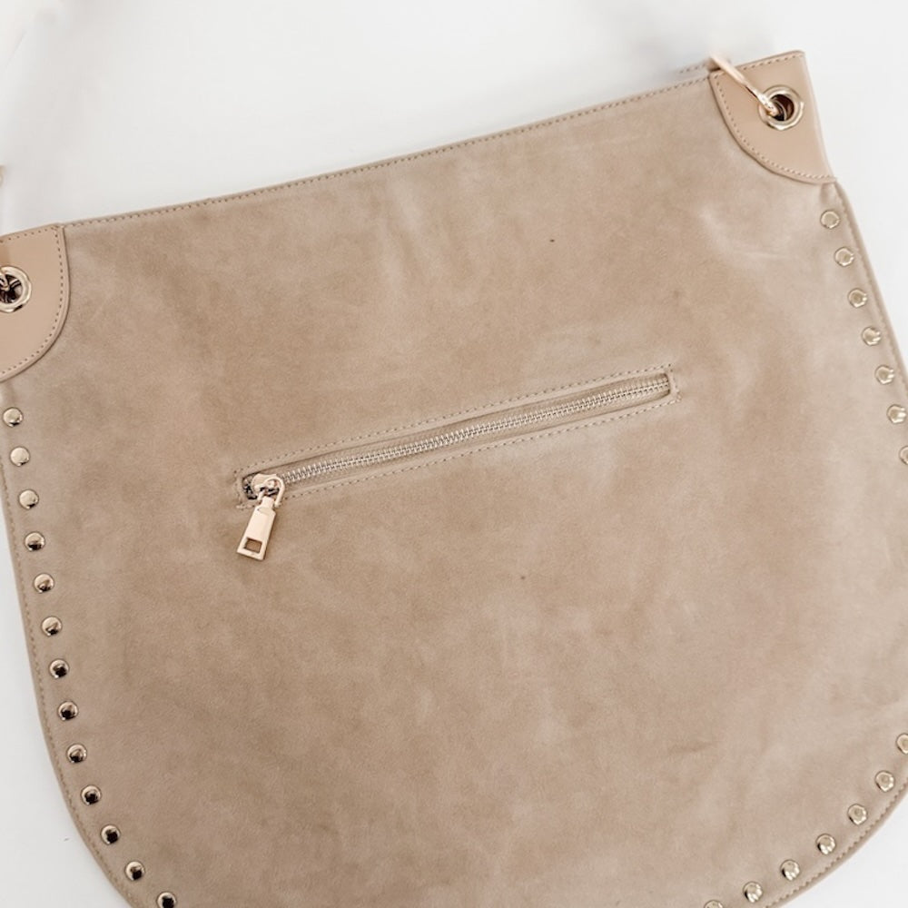OG Rosalie Rivet Suede Hobo Bag - Original Strap