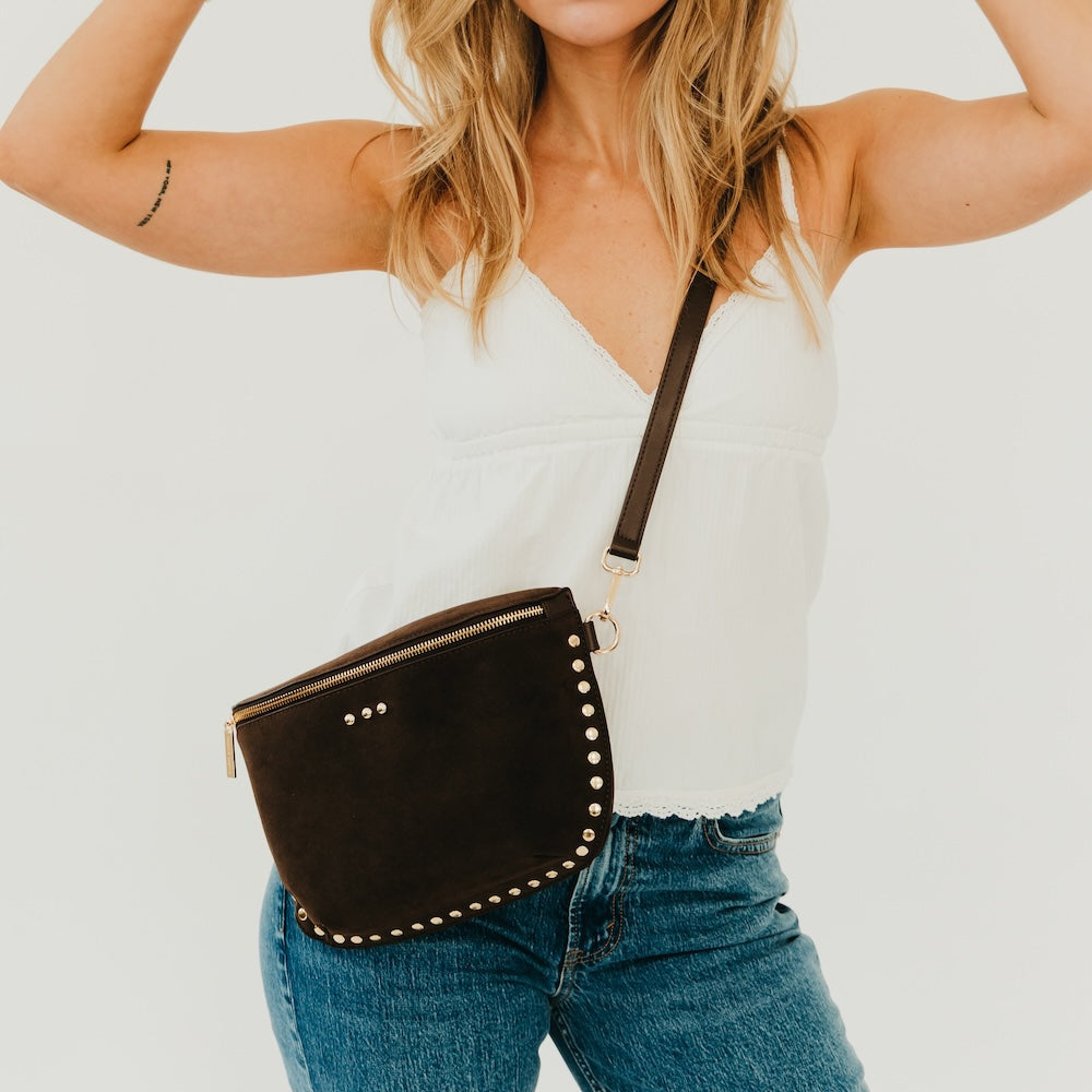 Sabrina Studded Suede Bum Bag