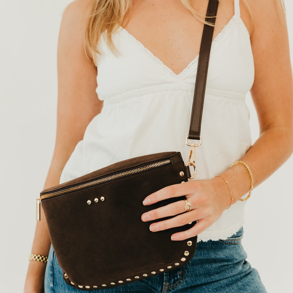 Sabrina Studded Suede Bum Bag