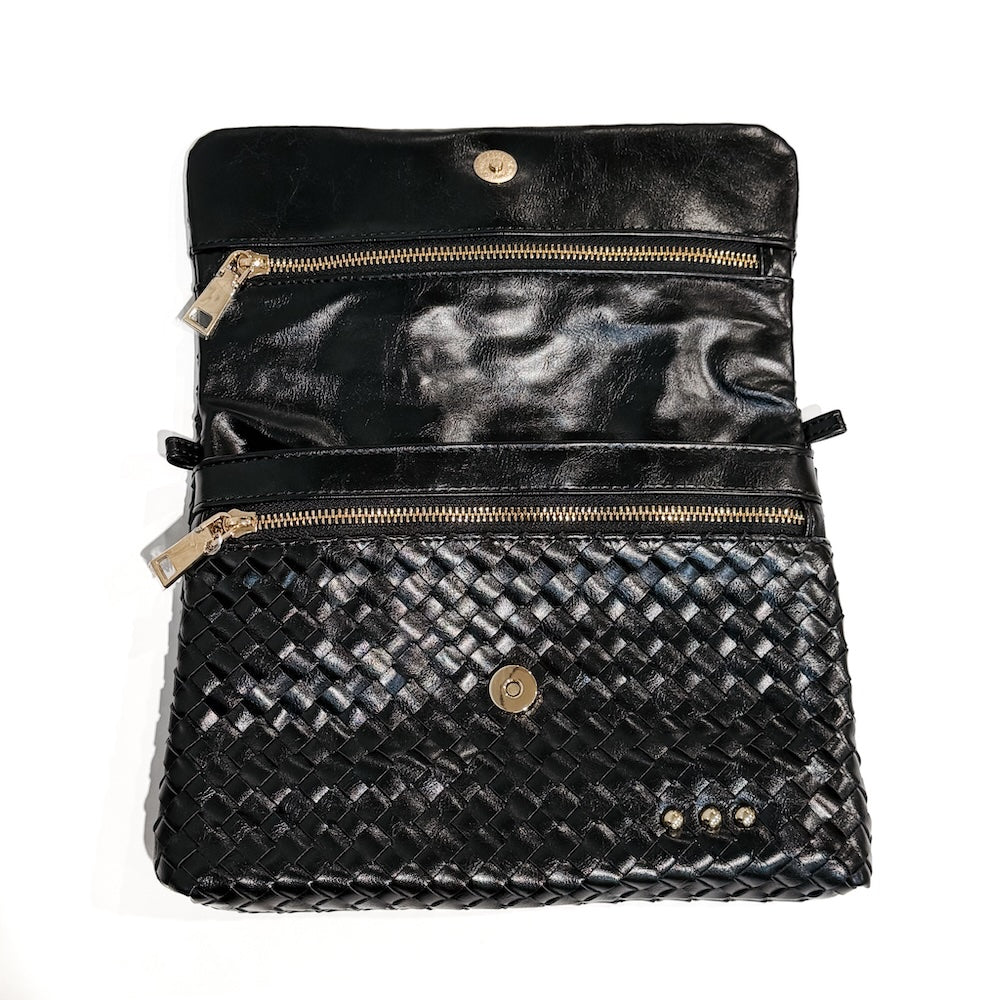 Wrenlee Woven Flap Crossbody