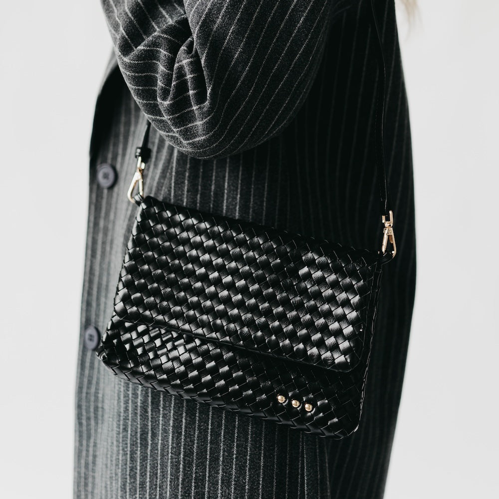 Wrenlee Woven Flap Crossbody