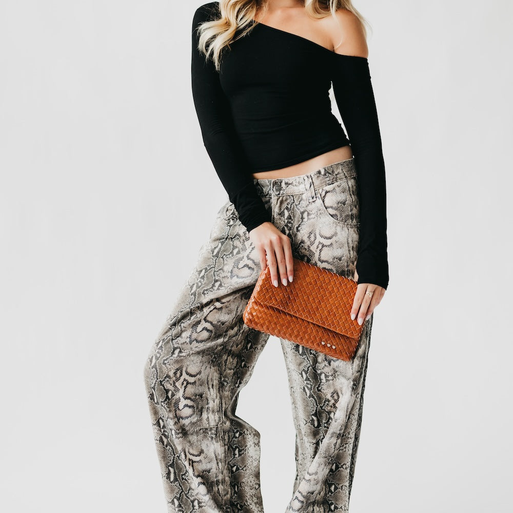 Wrenlee Woven Flap Crossbody